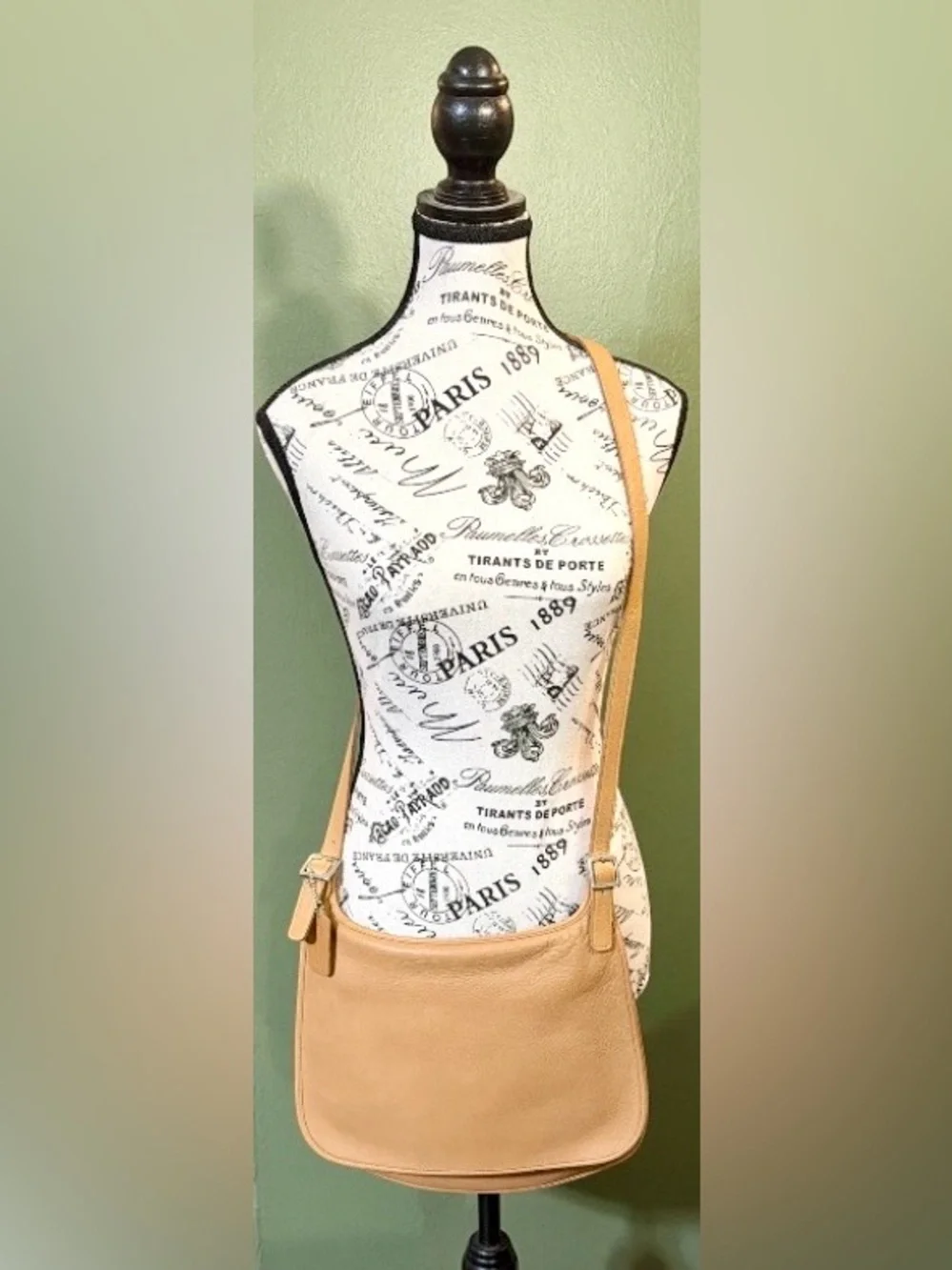 Coach Vintage Hippie Flap Saddle Crossbody Bag - Tan Leather - 9134 - Picture 5 of 6